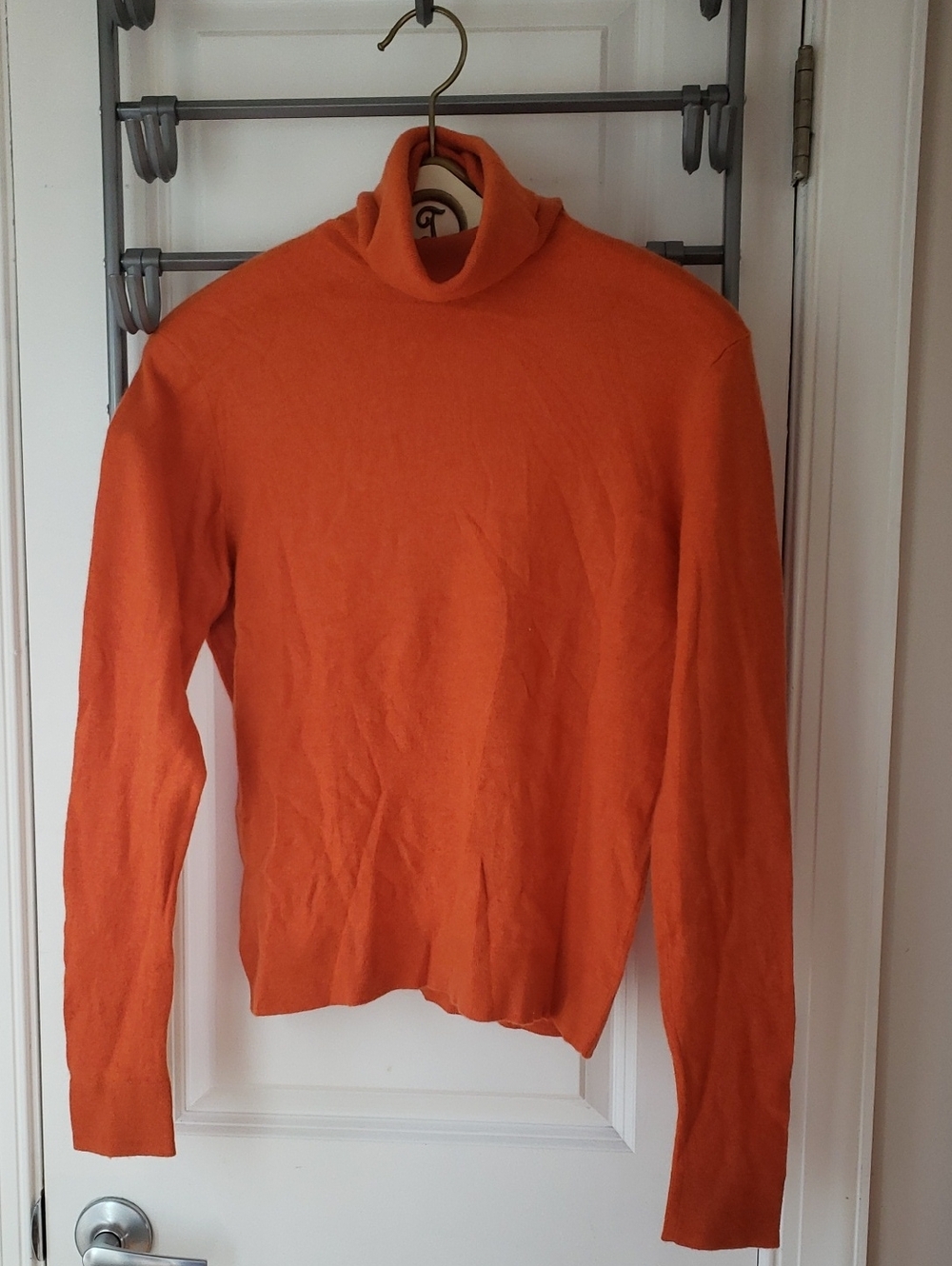 Henri Bendel Orange Cashmere Sweater